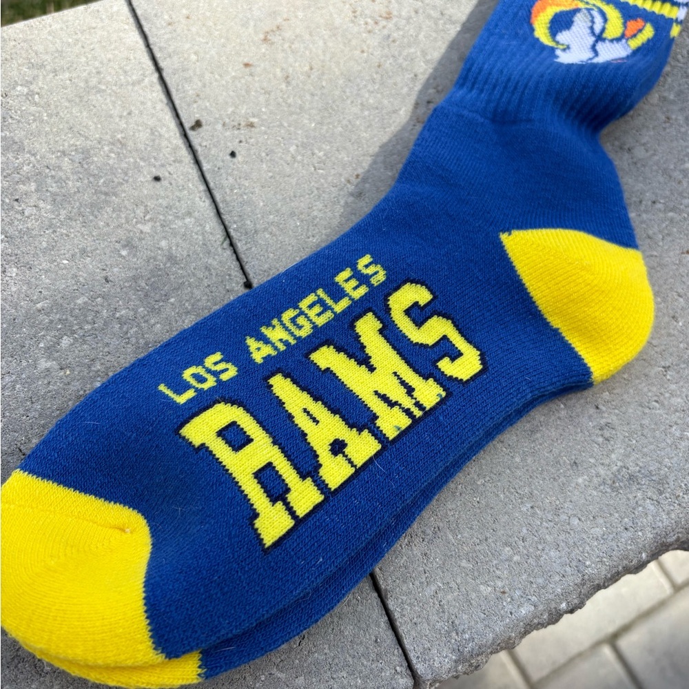 Los Angeles Rams Blue and Yellow Socks - Size 5-10 - Picture 2 of 4